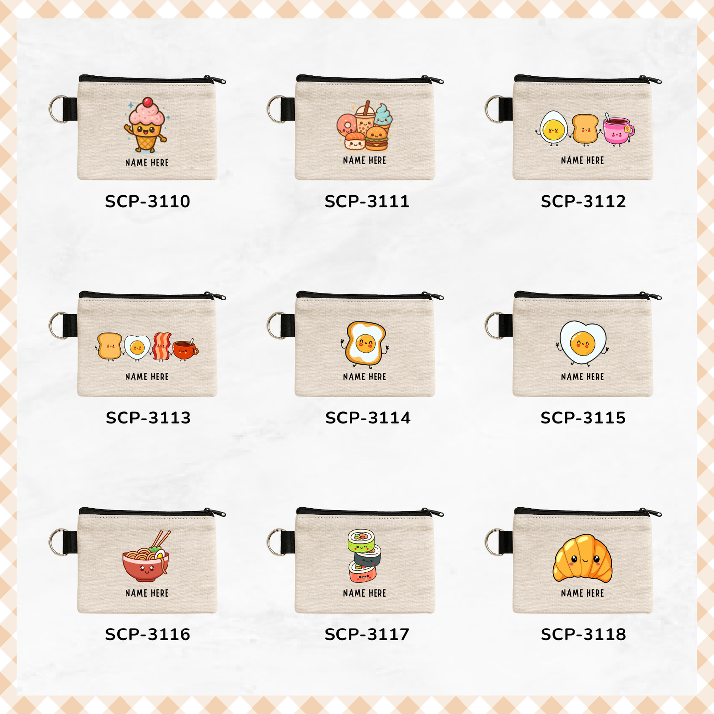 Cute Foodie - Keyring Coin Purse