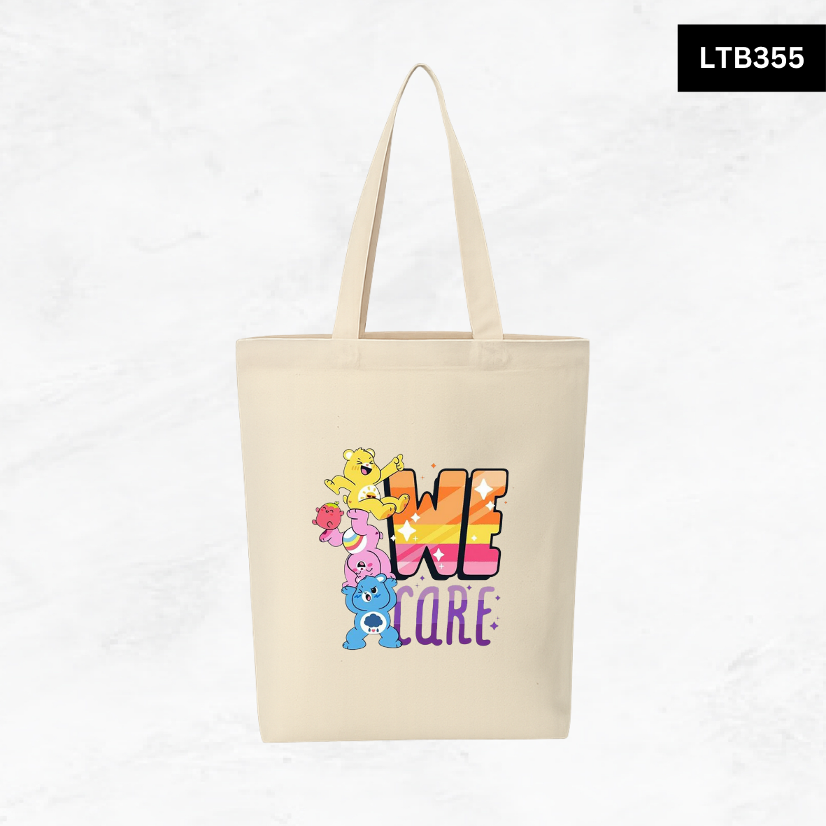 Canvas A4 Tote Bag - Care Bear