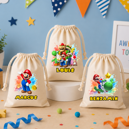 Super Mario Custom Favor Bags
