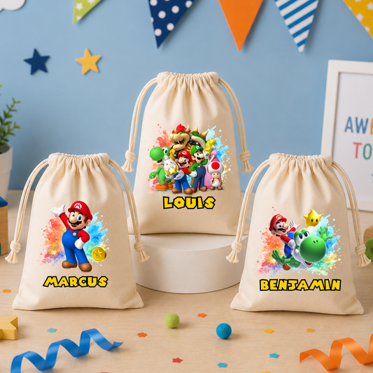 Super Mario Custom Favor Bags