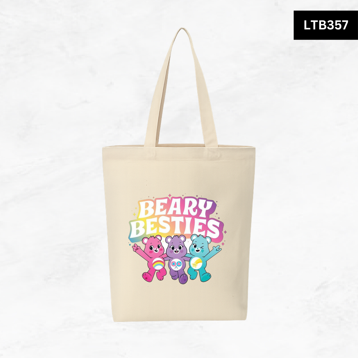 Canvas A4 Tote Bag - Care Bear