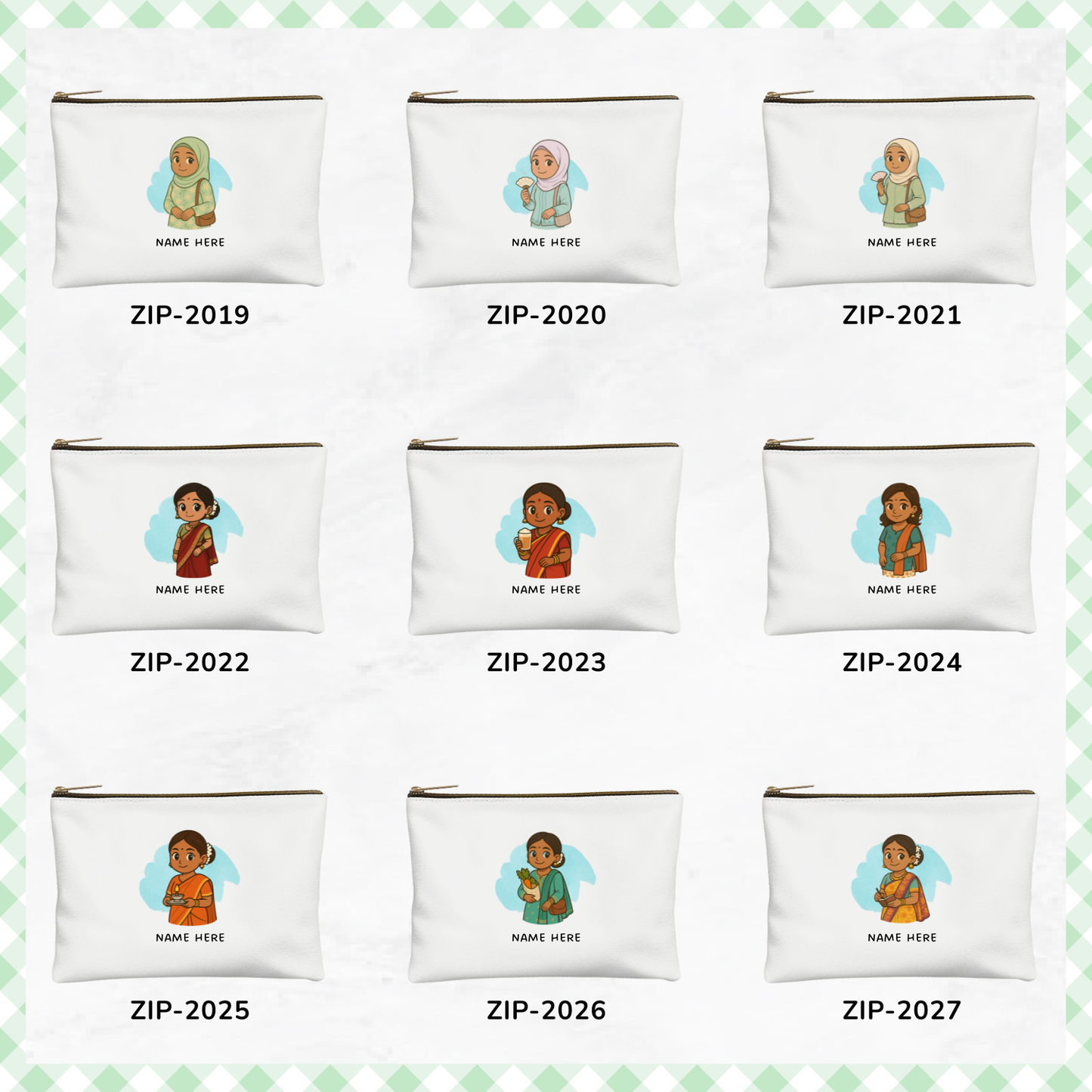 Custom Chibi Zipper Pouch
