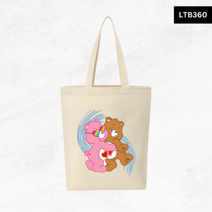 Canvas A4 Tote Bag - Care Bear
