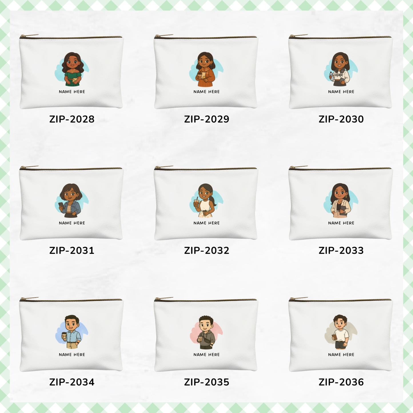 Custom Chibi Zipper Pouch