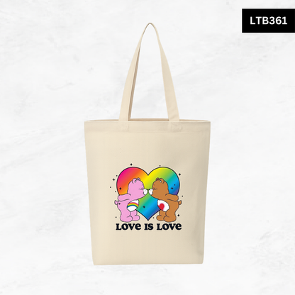 Canvas A4 Tote Bag - Care Bear