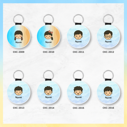Chibi Character Round Name Key Tag