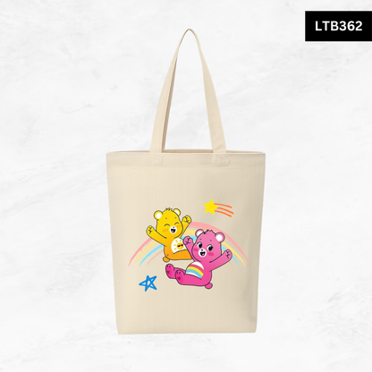 Canvas A4 Tote Bag - Care Bear