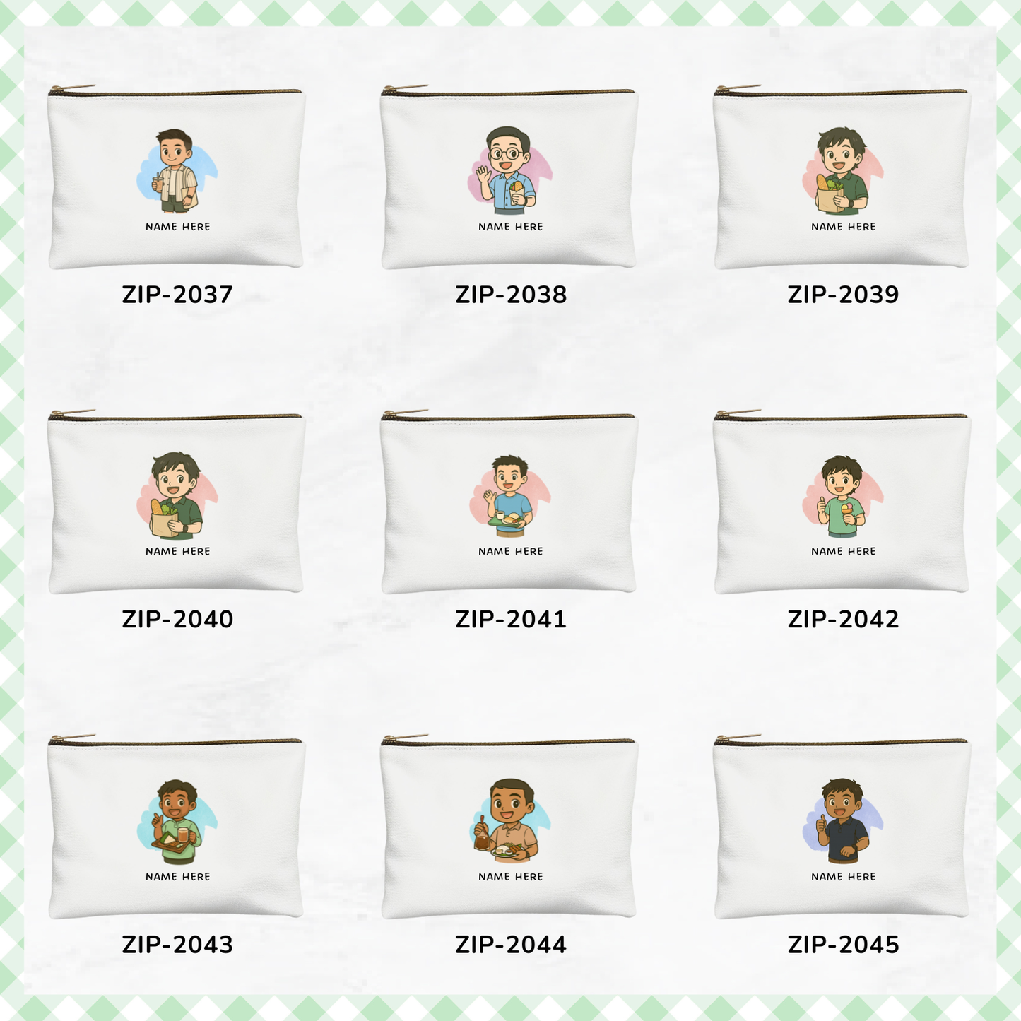 Custom Chibi Zipper Pouch