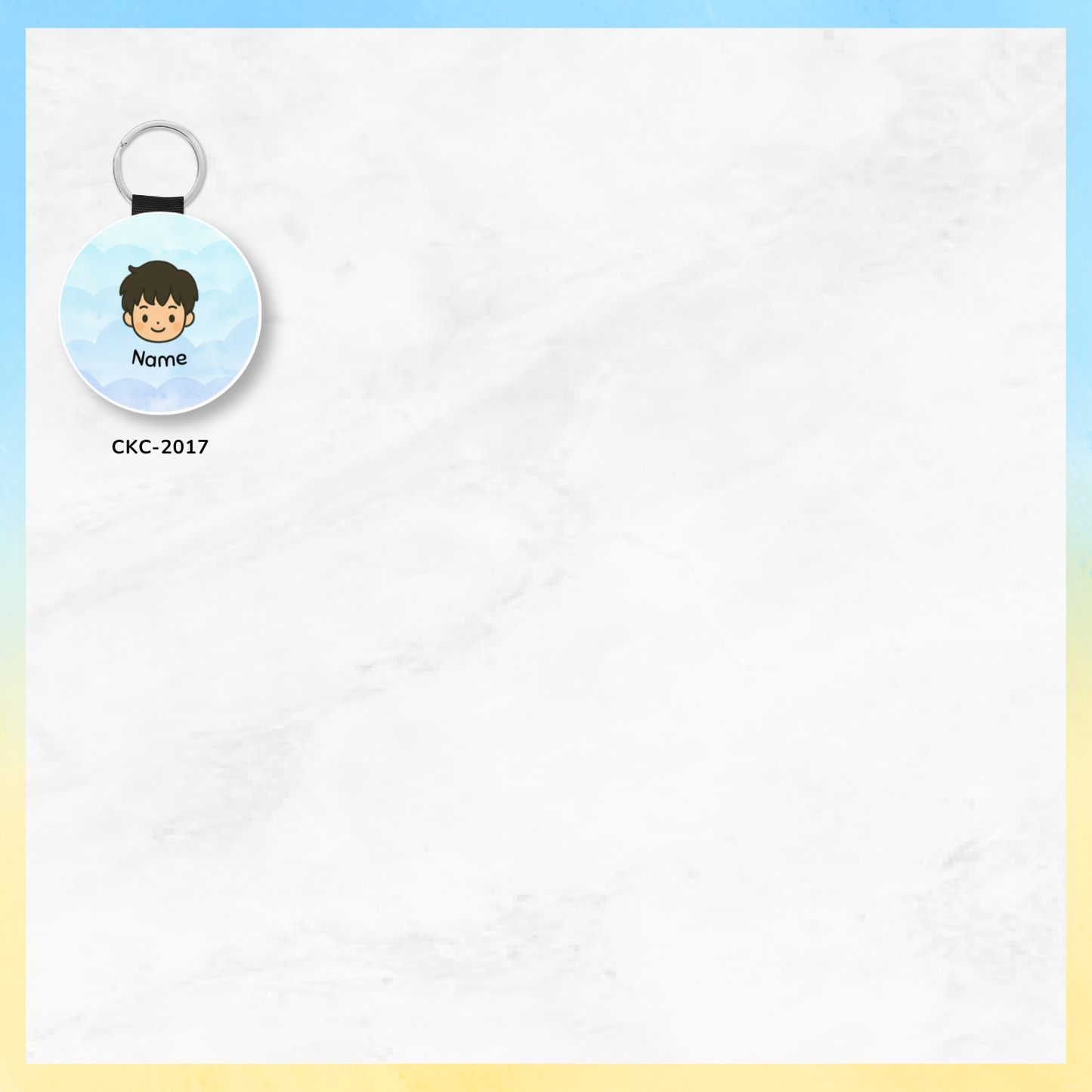 Chibi Character Round Name Key Tag