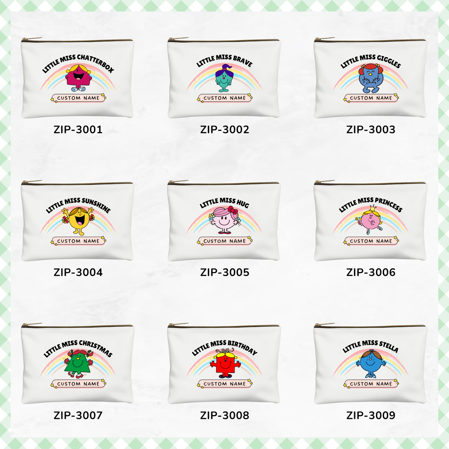 Little Miss/ Mr Series Zipper Pouch