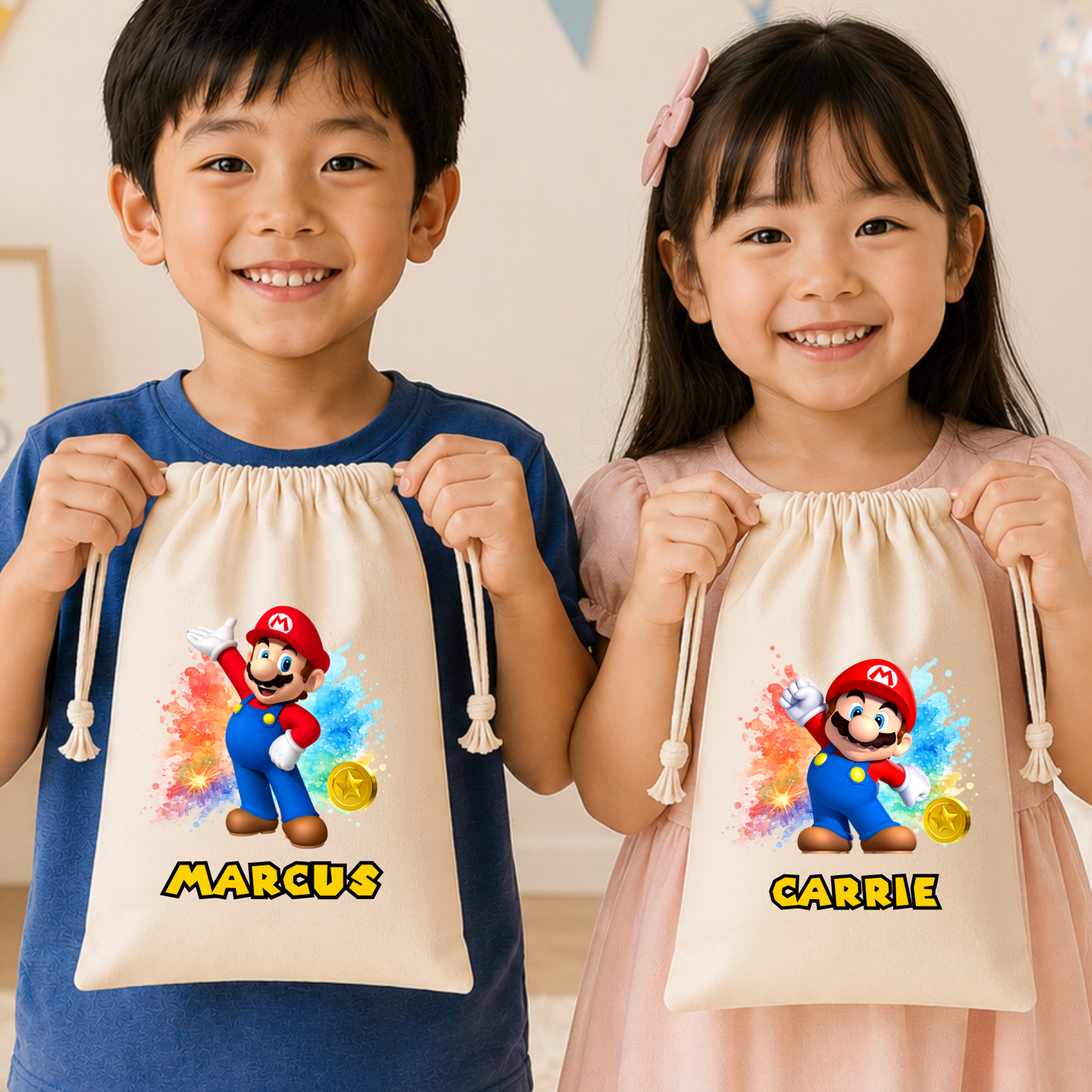 Super Mario Custom Favor Bags