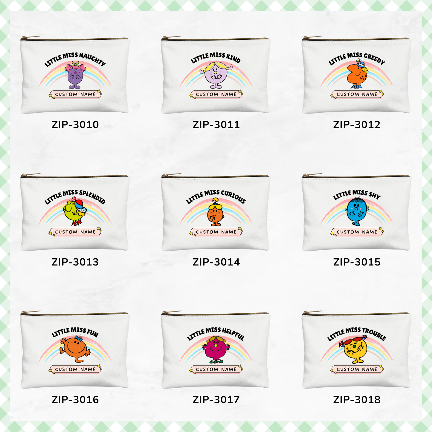 Little Miss/ Mr Series Zipper Pouch