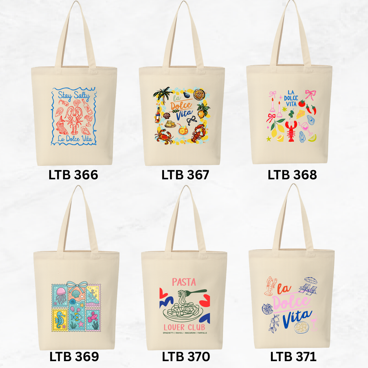 Canvas A4 Tote Bag - Summer Vibes