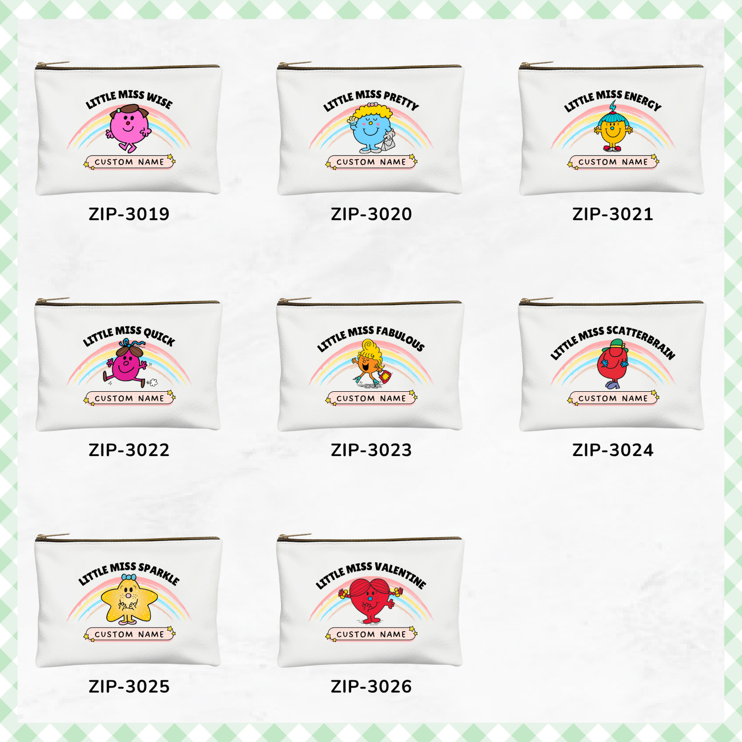 Little Miss/ Mr Series Zipper Pouch