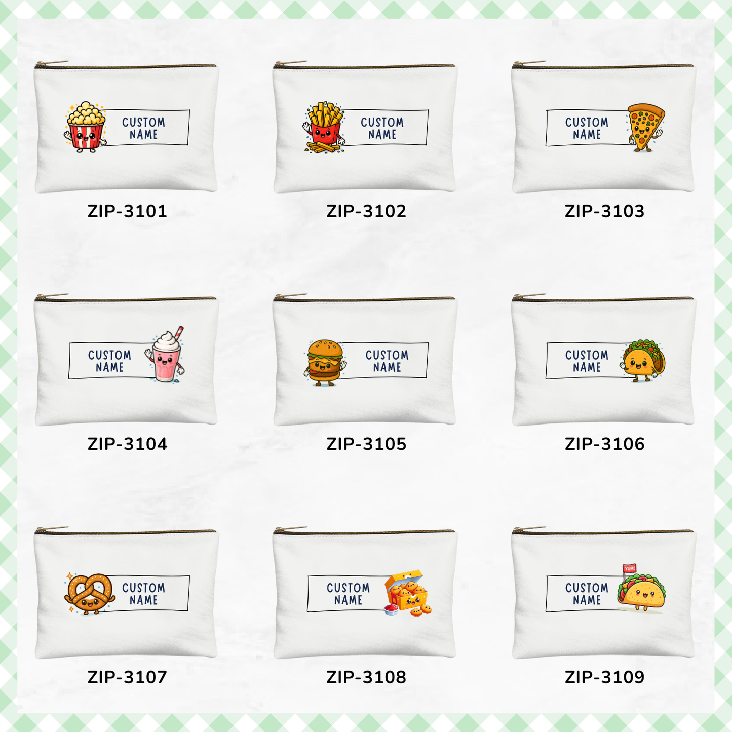 Foodie Series Zipper Pouch