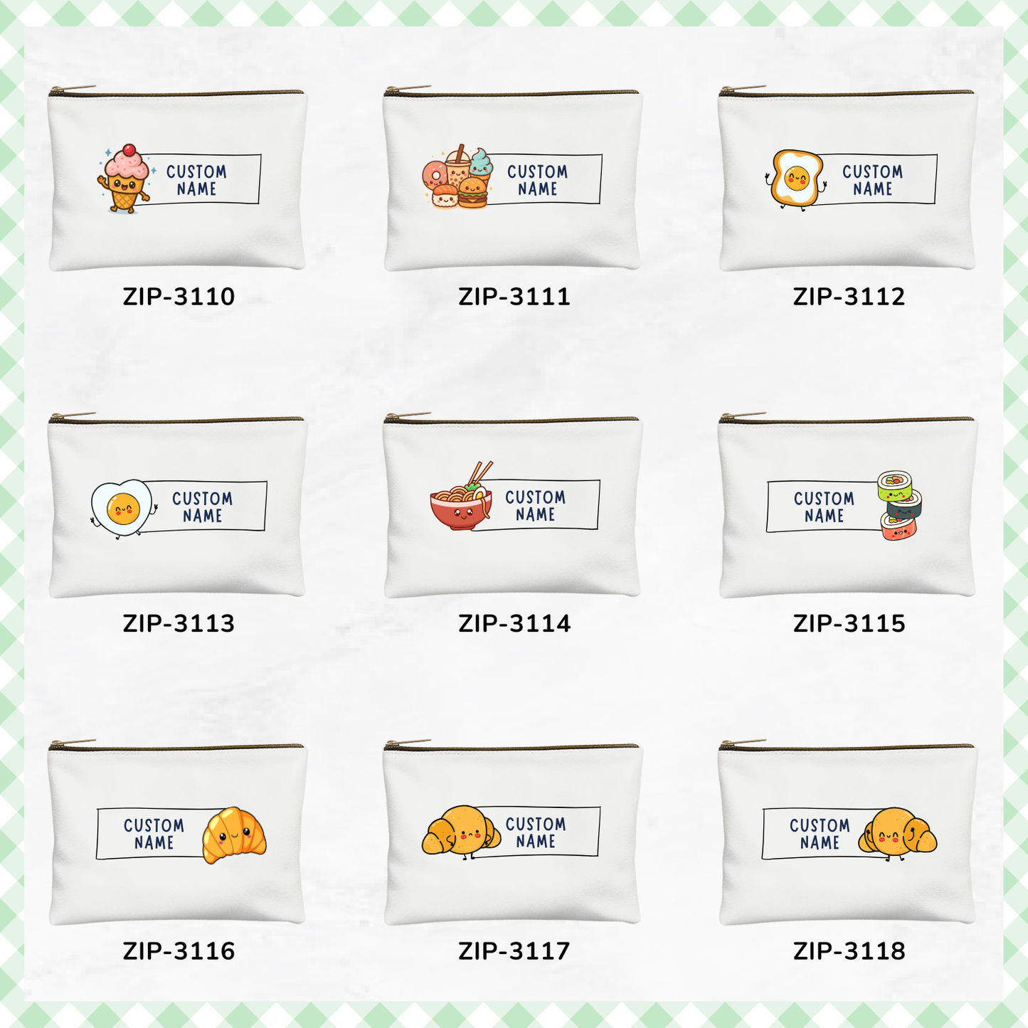 Foodie Series Zipper Pouch