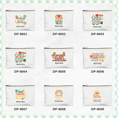 Teachers Essential Canvas Zipper Pouch