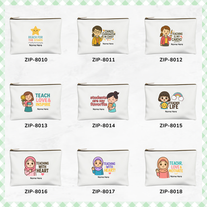 Teachers Essential Canvas Zipper Pouch