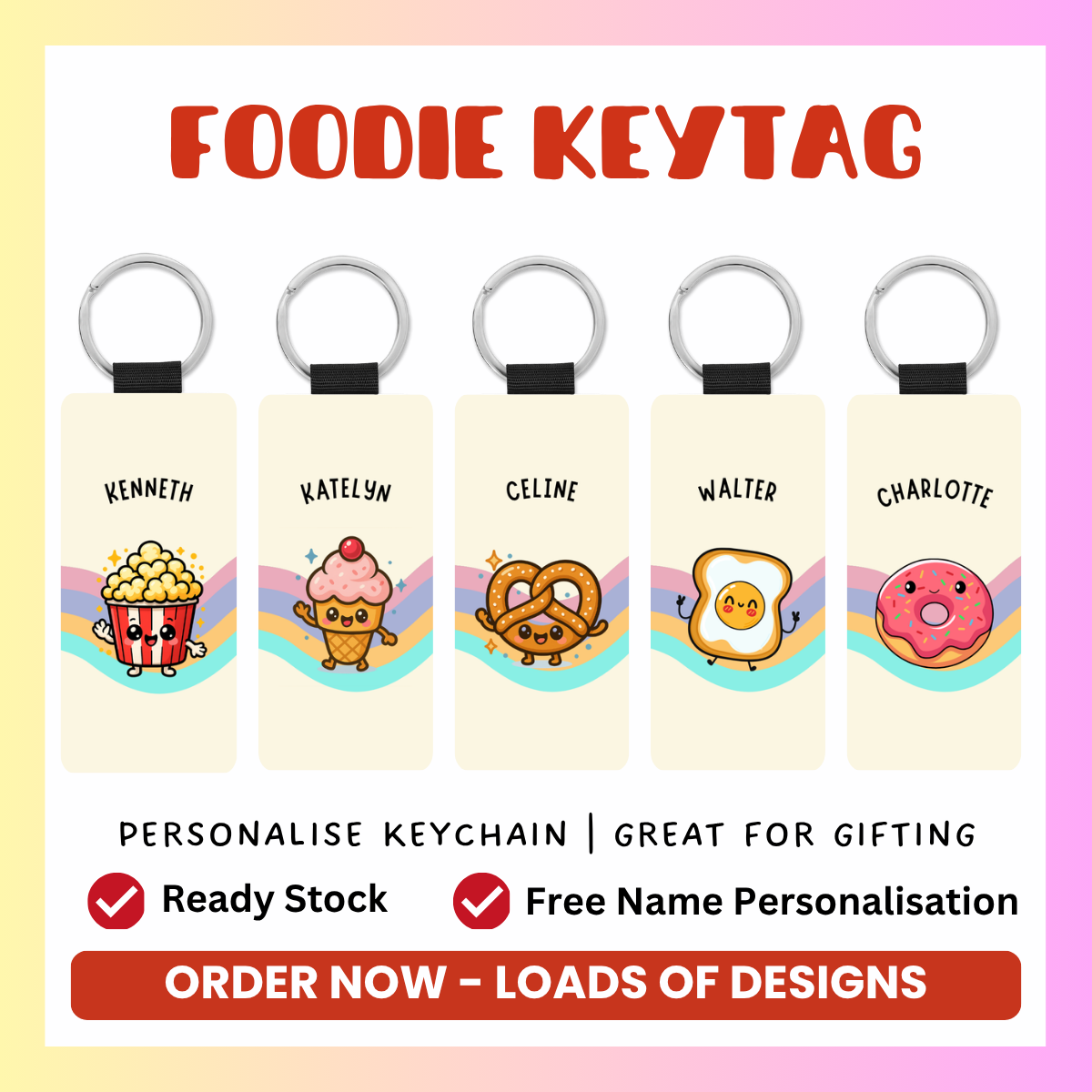 Foodie Key Tag