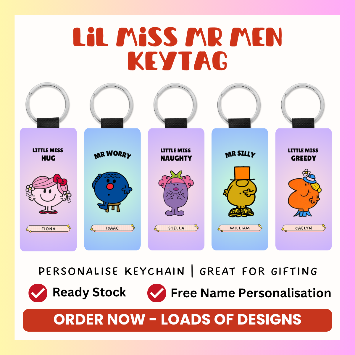 Little Miss/ Mr Series Key Tag