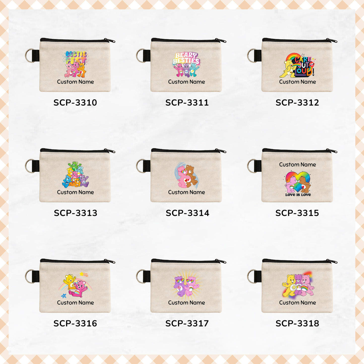 Carebear - Keyring Coin Purse
