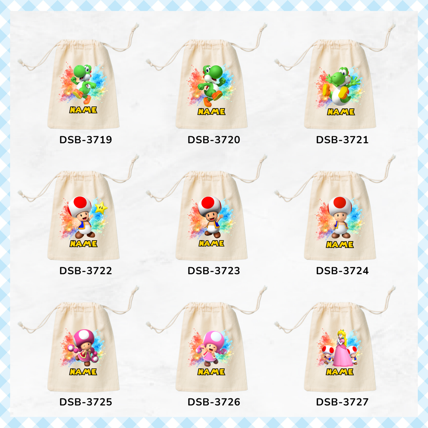 Super Mario Custom Favor Bags