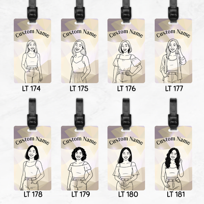 Hand Drawn Chibi Luggage Tags
