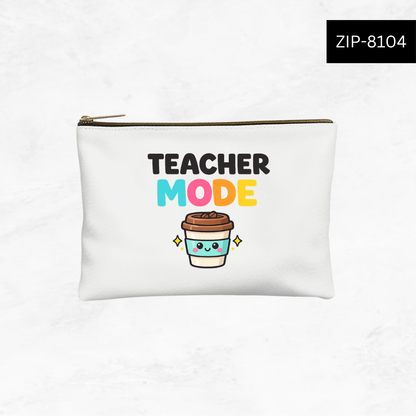Teacher Vibes Fuel Custom Zipper Pouch