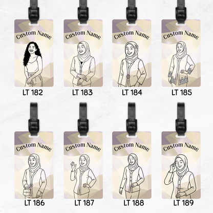 Hand Drawn Chibi Luggage Tags