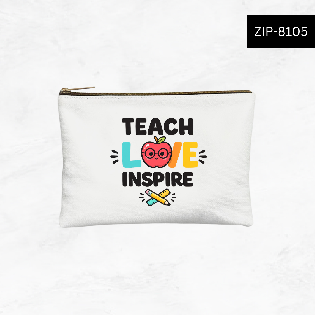 Teacher Vibes Fuel Custom Zipper Pouch
