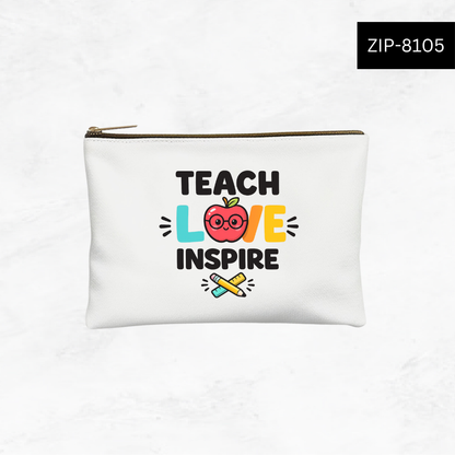 Teacher Vibes Fuel Custom Zipper Pouch