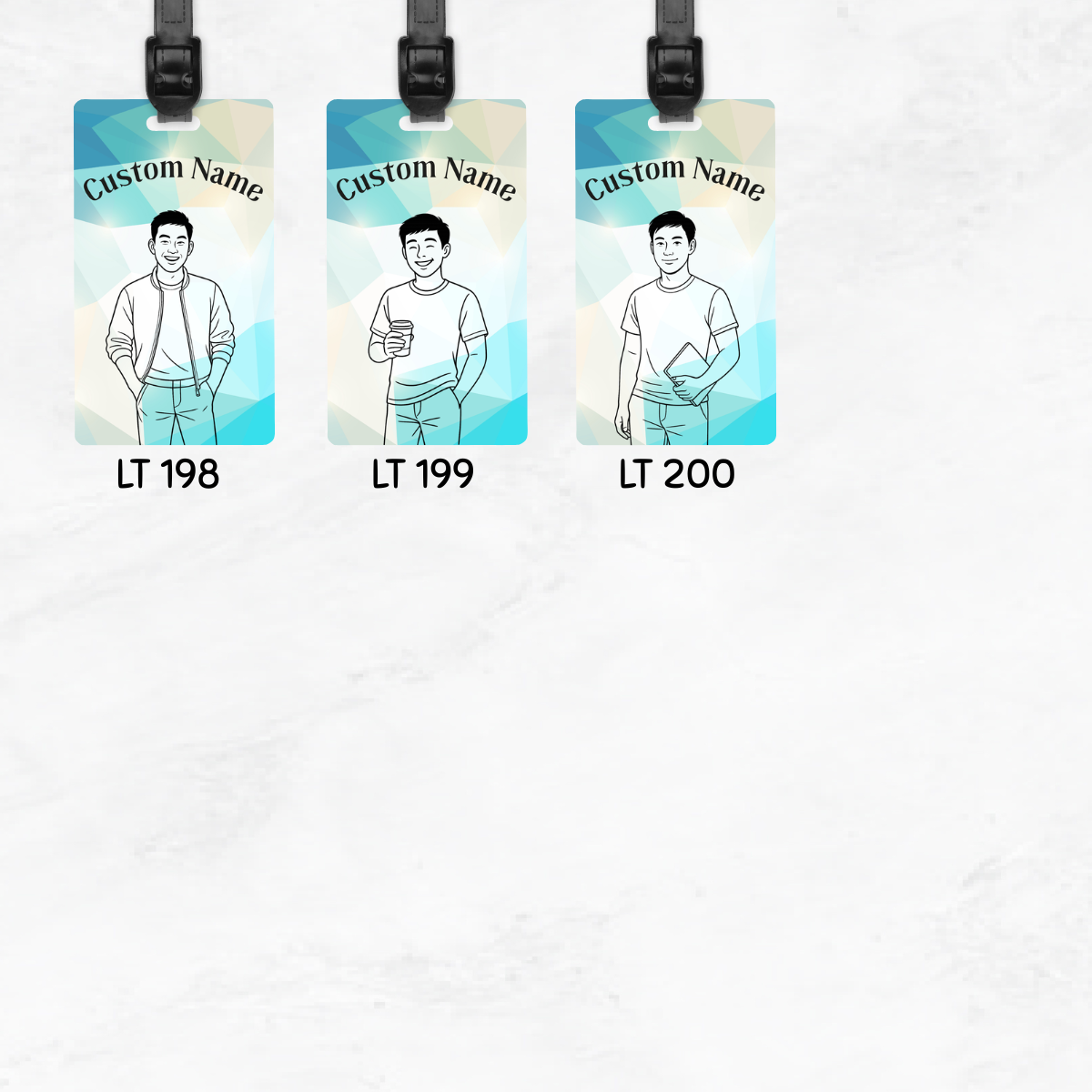 Hand Drawn Chibi Luggage Tags