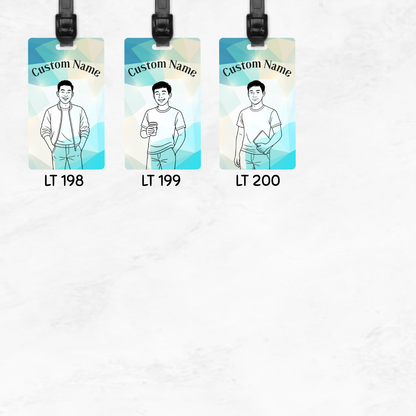 Hand Drawn Chibi Luggage Tags