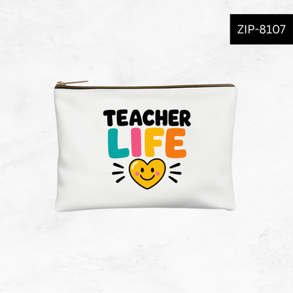 Teacher Vibes Fuel Custom Zipper Pouch
