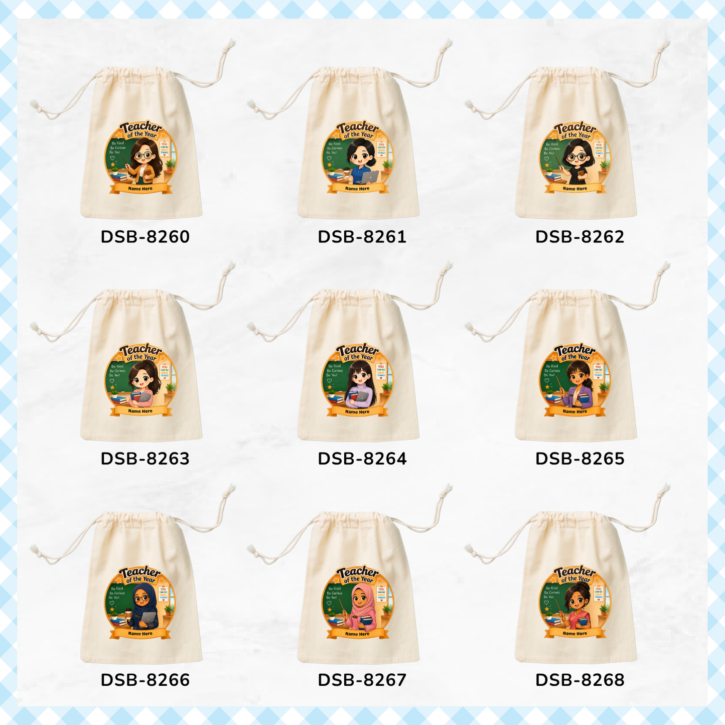 Teacher Of the Year Custom Favor Bags