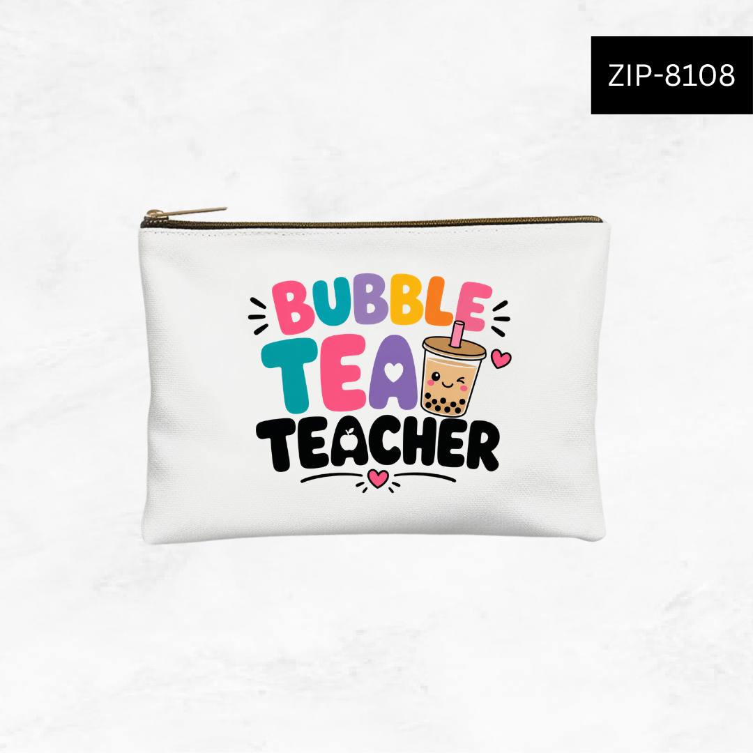 Teacher Vibes Fuel Custom Zipper Pouch