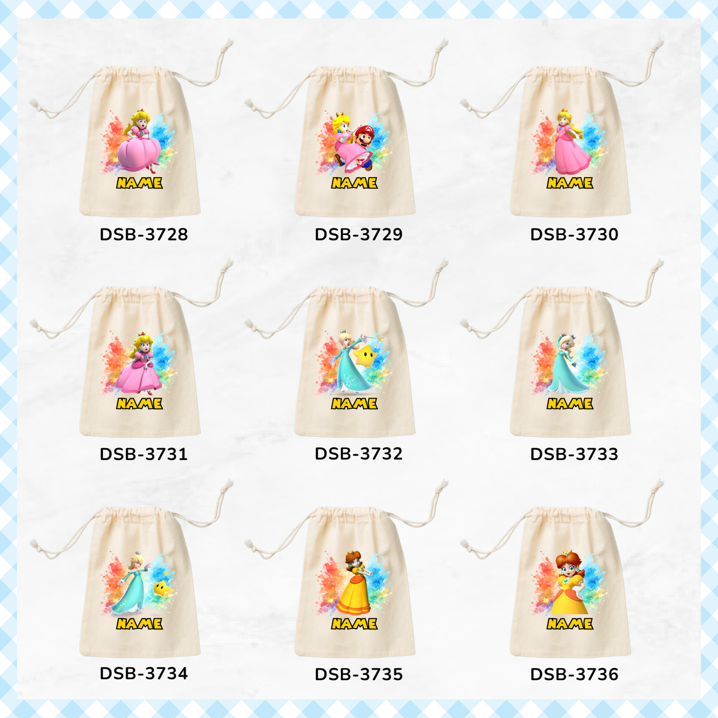 Super Mario Custom Favor Bags