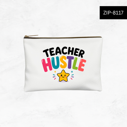 Teacher Vibes Fuel Custom Zipper Pouch