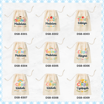 Salutation Teacher Custom Favor Bags