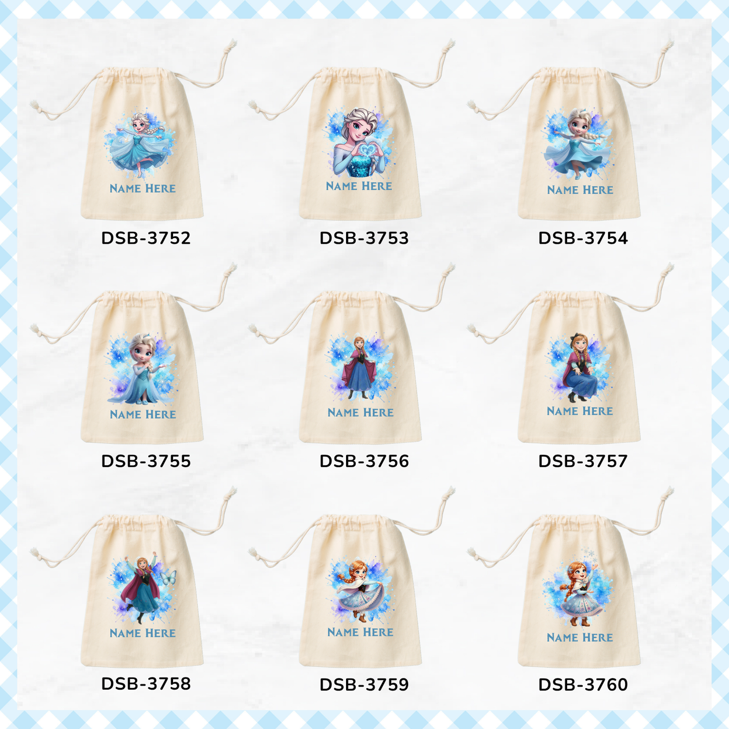 Frozen (Anna & Elsa) Custom Favor Bags