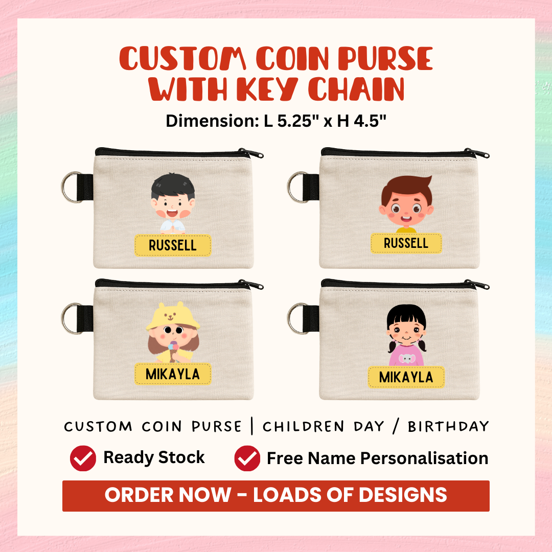 Custom Keyring Coin Purse - Portrait Pal