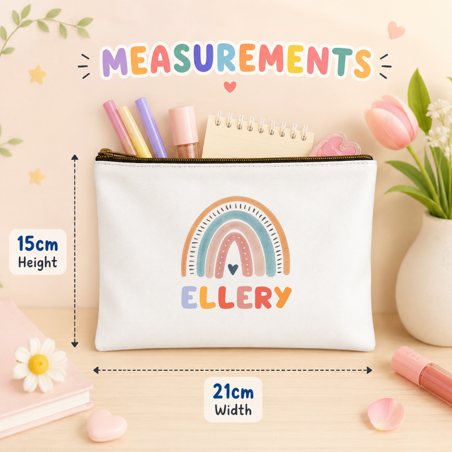 Signature Classic Name Zipper Pouch