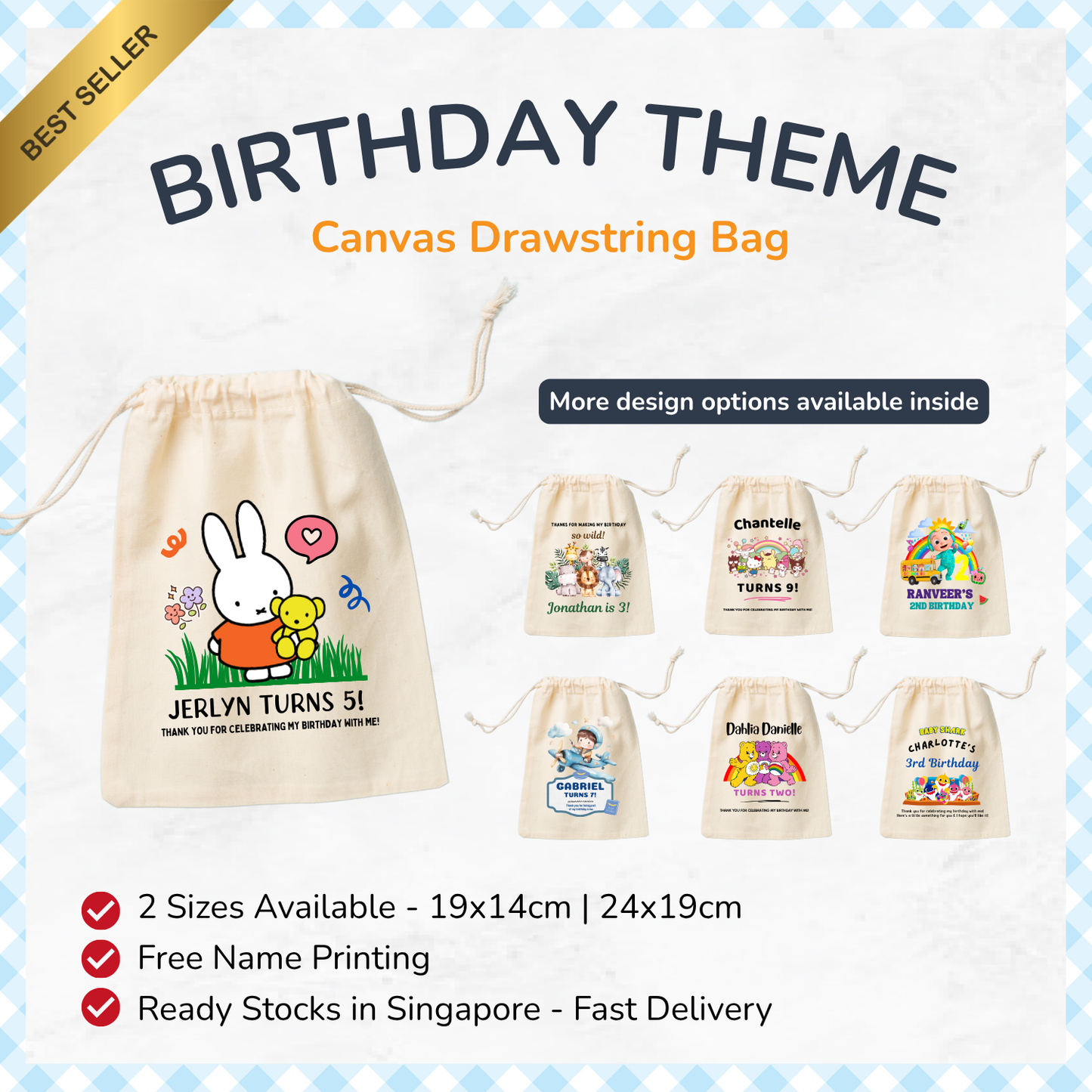 Birthday Theme&nbsp;Favor Bags