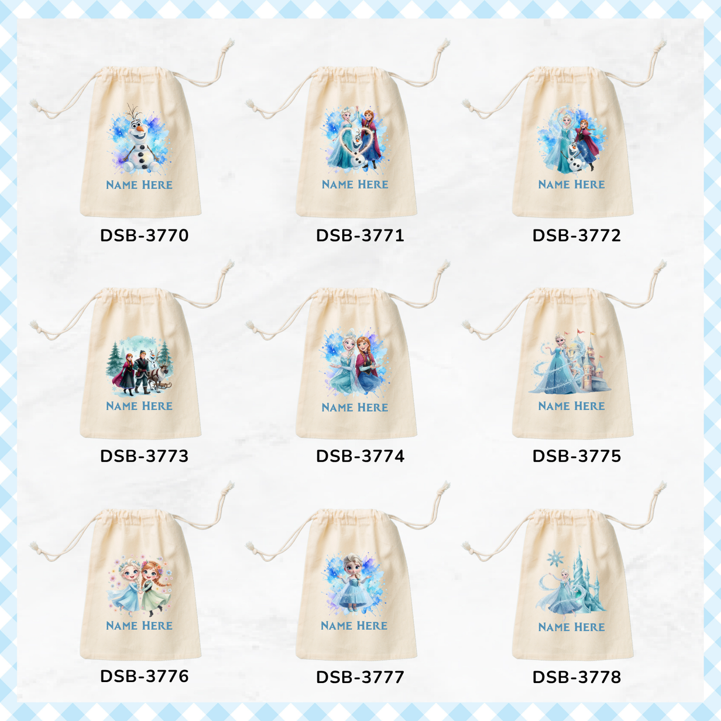 Frozen (Anna & Elsa) Custom Favor Bags