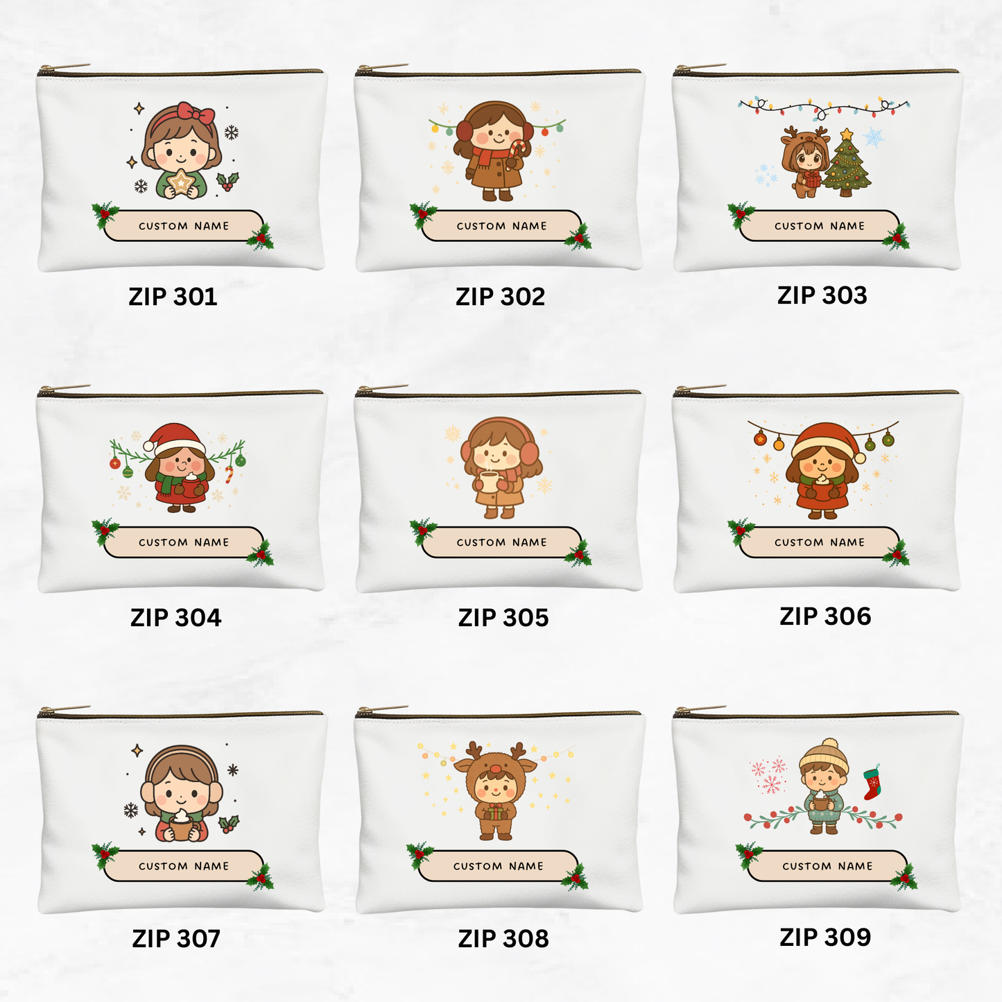 Christmas Zipper Pouches