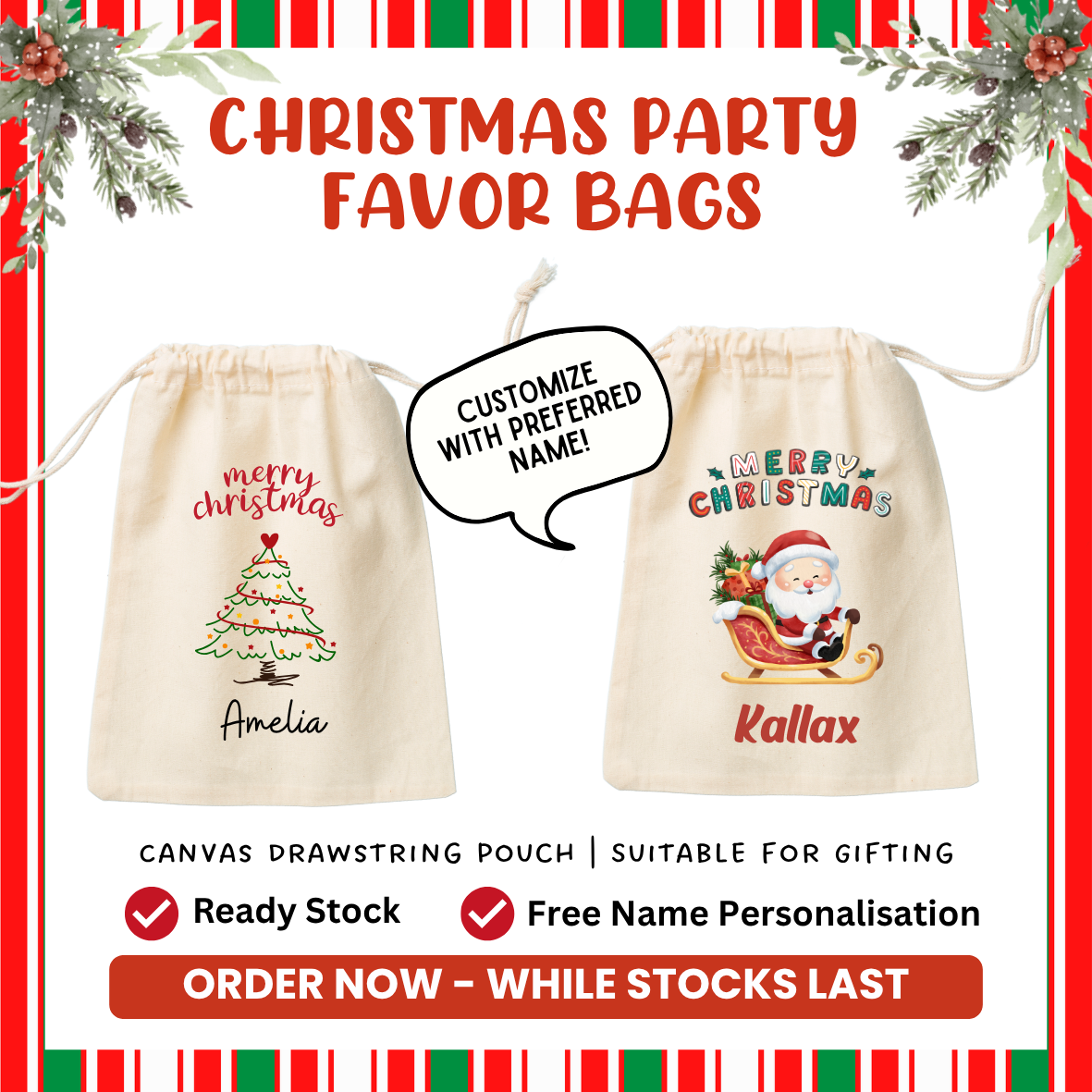 Christmas Designs - Favor Bags