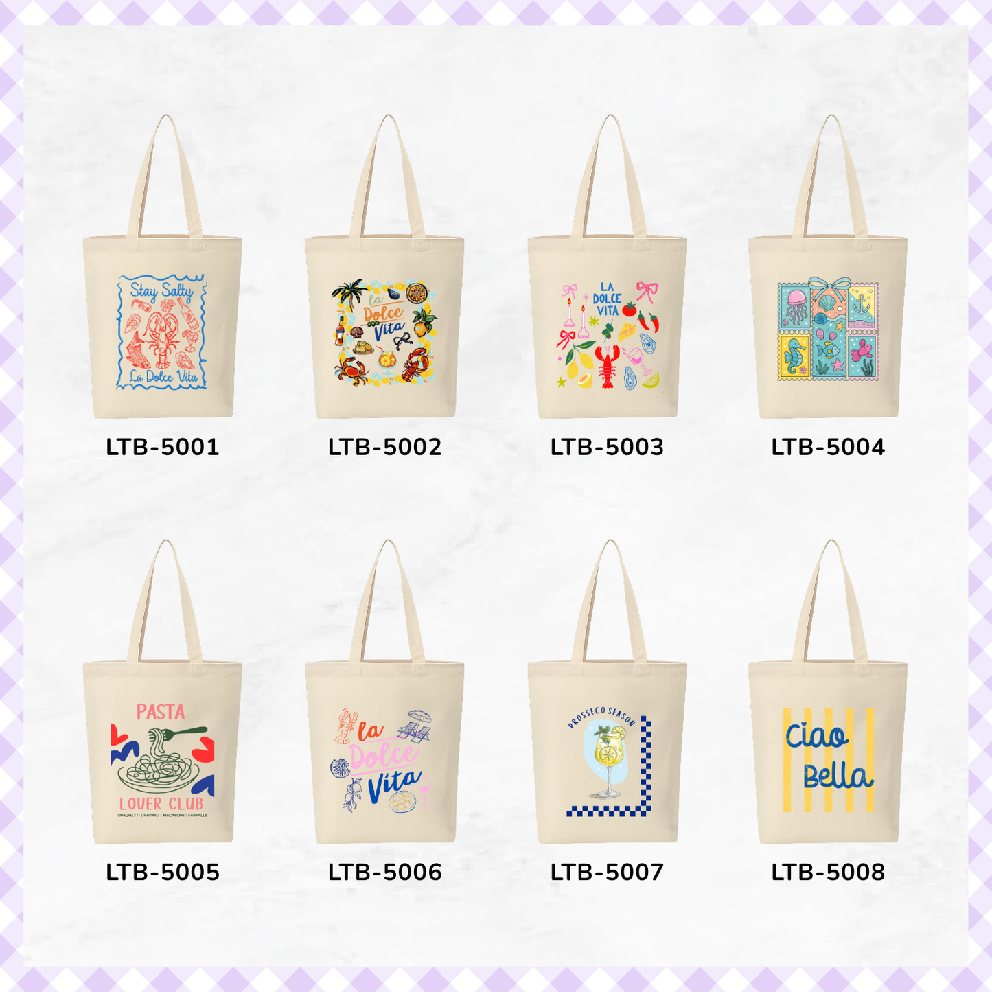 Canvas A4 Tote Bag - Summer Vibes