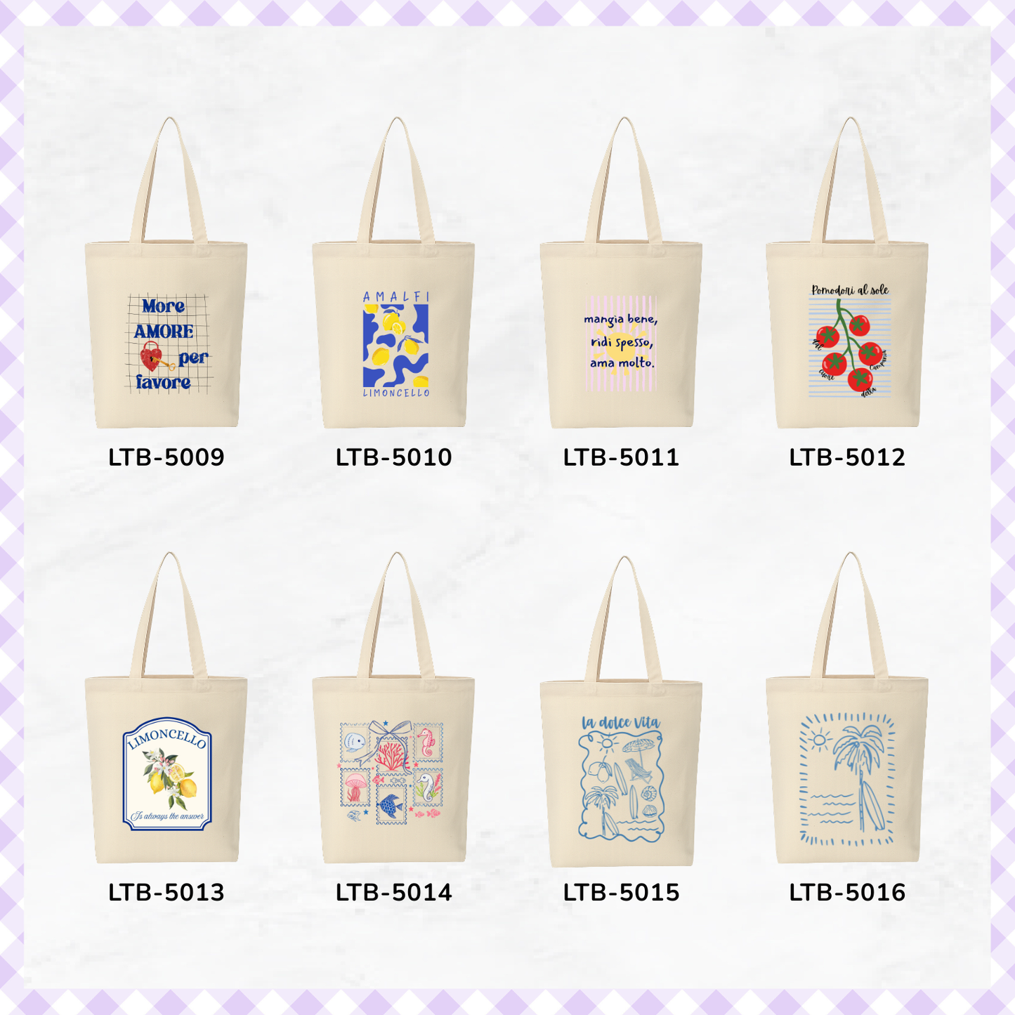 Canvas A4 Tote Bag - Summer Vibes