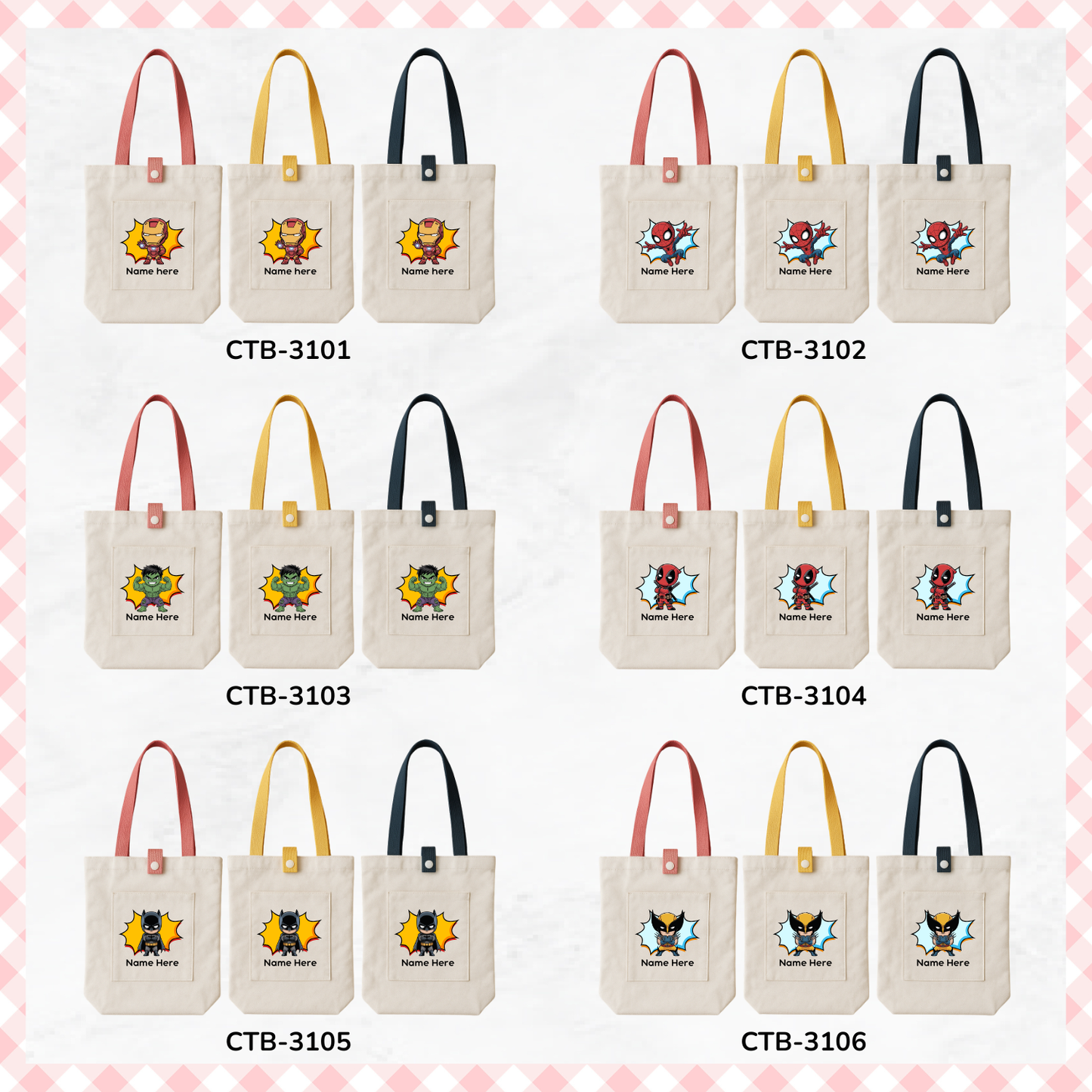 Princess & Superheroes Custom Tote