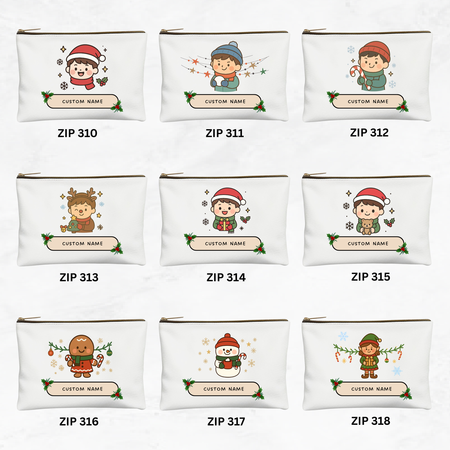 Christmas Zipper Pouches